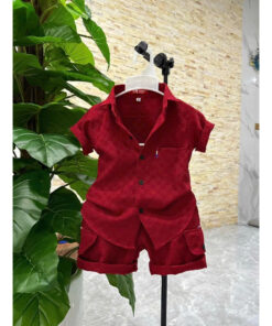 Bộ Quần Áo Kim Cương Màu Đỏ Cho Bé Trai