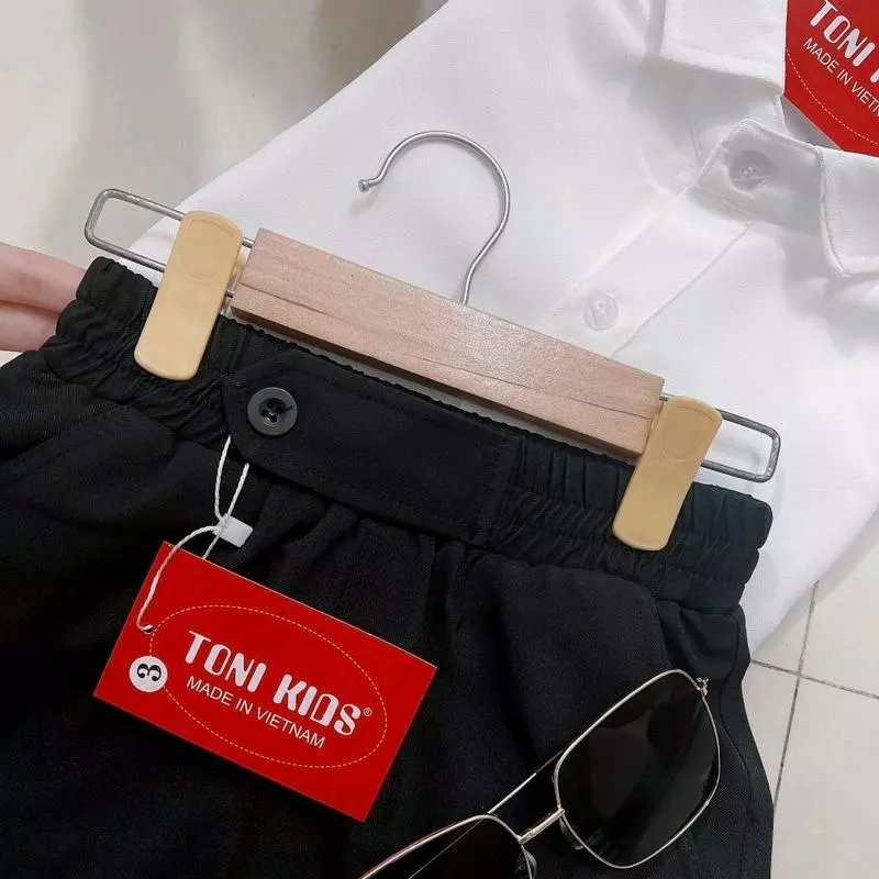 Bộ Quần Dài Đen Áo Trắng Dài Tay Cho Bé Trai - Image 8