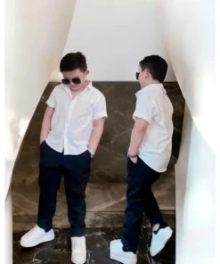 Bộ Quần Dài Áo Tay Ngắn Cho Bé Trai
