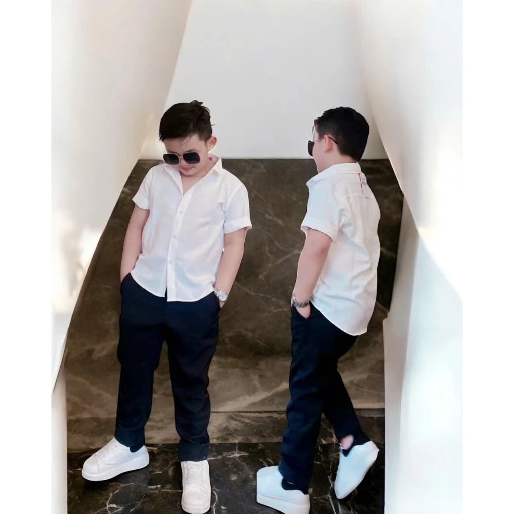 Bộ Quần Dài Áo Tay Ngắn Cho Bé Trai